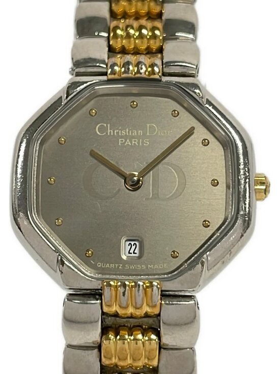 DIOR/ChristianDior Octagon Date 48.203 Silver Gold Women\'s Wrist Watch main image 8
